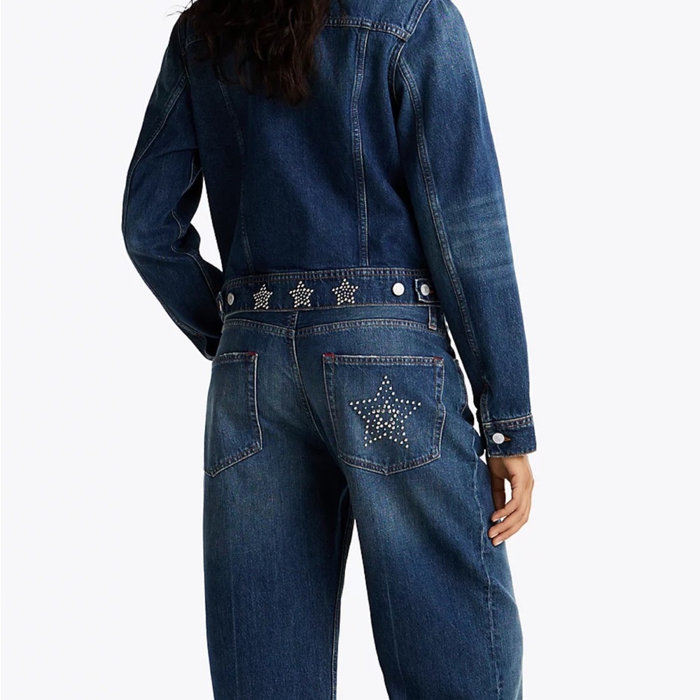 Tommy Hilfiger Metallic Stud Denim Trucker Jacket - Picture 8 of 9